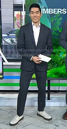 Brian Cheung's white stripe sneakers on Today