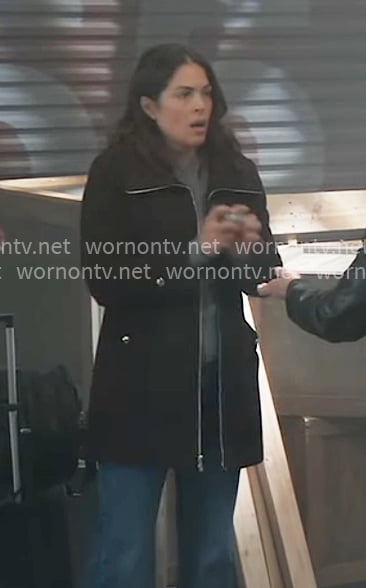 Britt’s brown coat on General Hospital