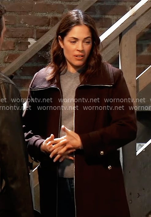 Britt's brown coat on General Hospital