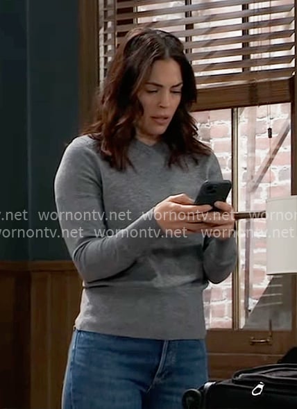 Britt’s grey sweater on General Hospital