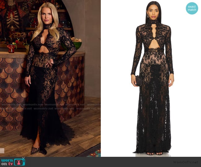 Bronx and Banco Eleanor Lace Gown worn by Madison LeCroy on Southern Charm
