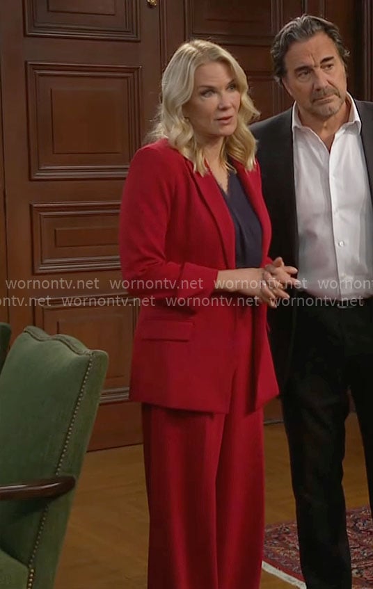 Brooke’s red suit on The Bold and the Beautiful