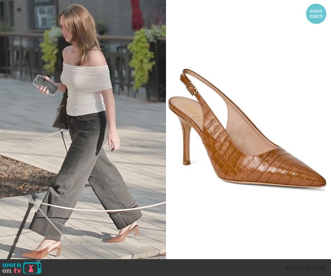 Bruno Magli Pamela Pointed Toe Slingback Pump worn by Mikayla Matthews on The Secret Lives of Mormon Wives