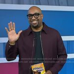 Kwame Alexander’s burgundy zip jacket on Today