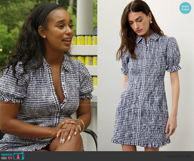 by Jason Wu x RTR Gingham Dress worn by Mia Calabrese on Summer House