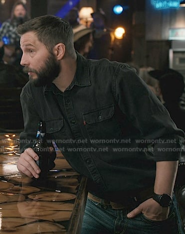 Cal’s black button up shirt on Marshals