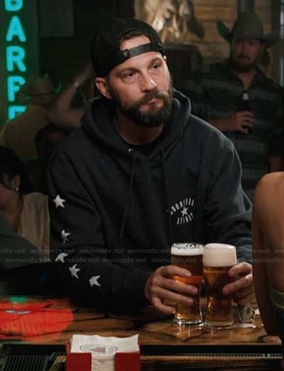 Cal's black star sleeve hoodie on Marshals