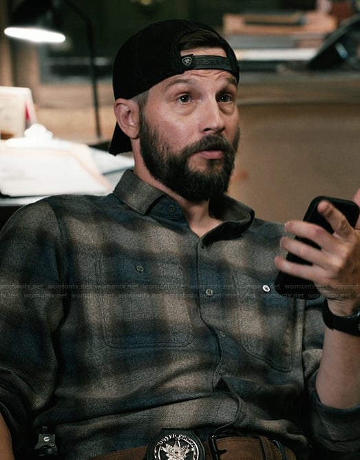 Cal’s blue plaid shirt on Marshals