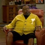 Calvin's mustard yellow cardigan with heart on The Neighborhood