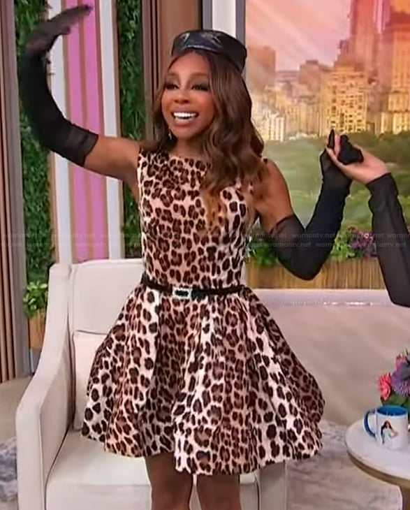 Candiace Dillard Bassett's leopard print mini dress on Sherri