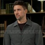 Cane’s grey shirt jacket on The Young and the Restless