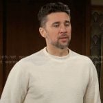 Cane’s white textured sweater on The Young and the Restless