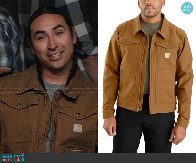 Carhartt Relaxed Fit Duck Jacket worn by Miles Kittle (Tatanka Means) on Marshals