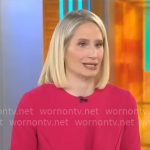 Caroline Polisi’s pink cross front dress on CBS Mornings