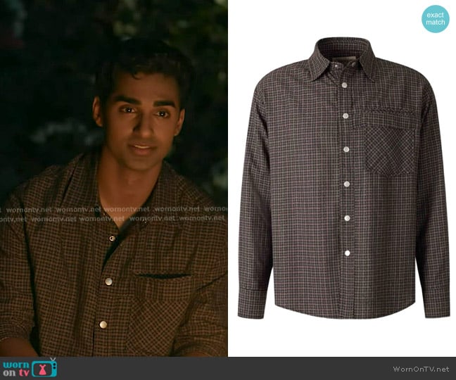 Carrer Checked Shirt worn by Ravi Panikka (Anirudh Pisharody) on 9-1-1