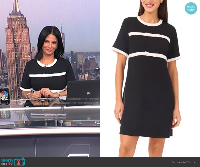 Cece Bow Stripe Shift Dress worn by Darlene Rodriguez on Today