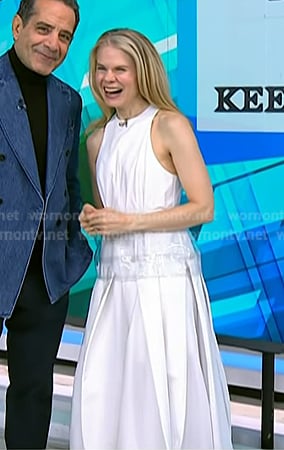 Celia Keenan-Bolger's white pleated dress on Today