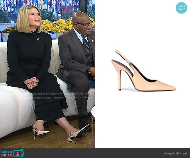 Celine Judy Triomphe Stiletto Pump worn by Jenna Bush Hager on Today