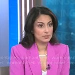 Celine Gounder’s pink blazer on CBS Mornings