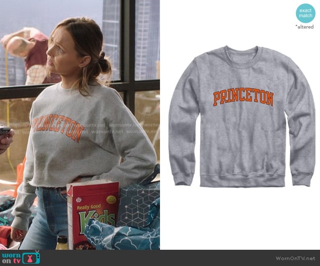 Champion Vintage Princeton Sweatshirt in Heather Grey worn by Jo Wilson (Camilla Luddington) on Greys Anatomy