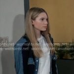 Charlotte’s denim and knit jacket on General Hospital