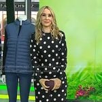 Chassie’s black polka dot maxi dress on Today