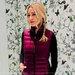Chassie’s burgundy quilted puffer vest on Today