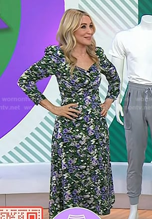 Chassie's green floral midi dress on Today