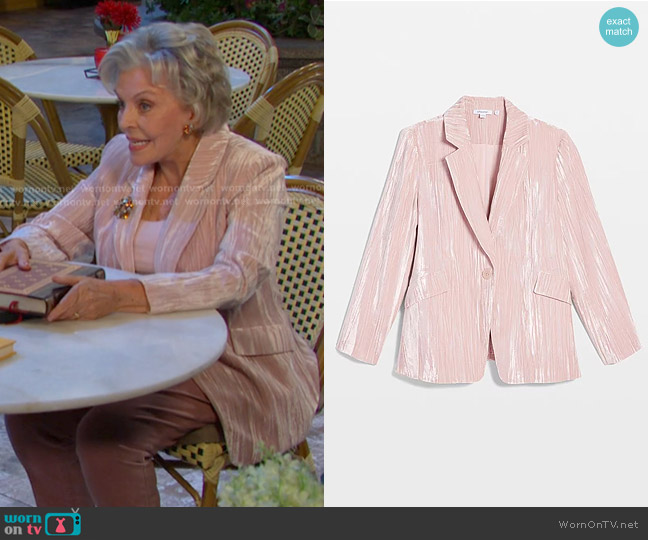 Chico's Velvet Blazer worn by Julie Olson Williams (Susan Seaforth Hayes) on Days of our Lives