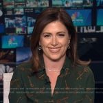Chloe’s green key print blouse on NBC News Daily