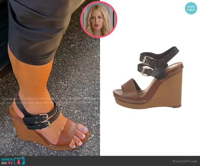 Chloe Leather Wedge Heel Sandals worn by Rachel Zoe on The Real Housewives of Beverly Hills