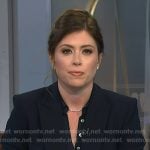 Chloe Melas’s brown striped polo and navy blazer on NBC News Daily