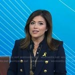 Chloe’s brown striped polo and navy blazer on Today