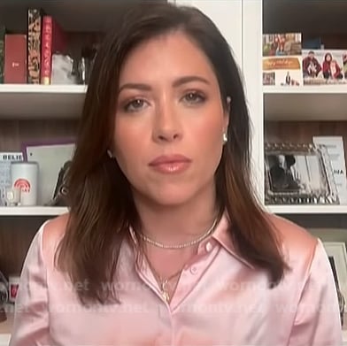 Chloe’s pink silk blouse on Today