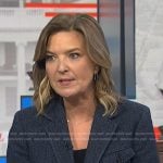 Christine Romans’ blue herringbone blazer on NBC News Daily