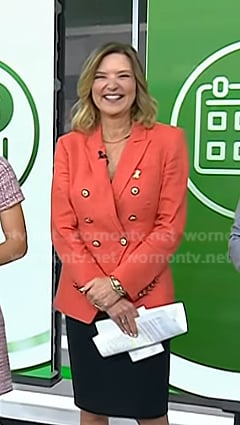 Christine’s orange double breasted blazer on Today