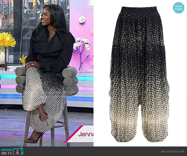 Christopher John Rogers Dot Balloon Pants worn by Eni Popoola on Today