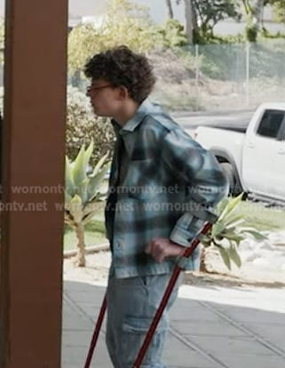 Christopher's blue plaid shirt on 9-1-1