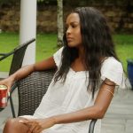 Ciara’s white lace trim mini dress on Summer House