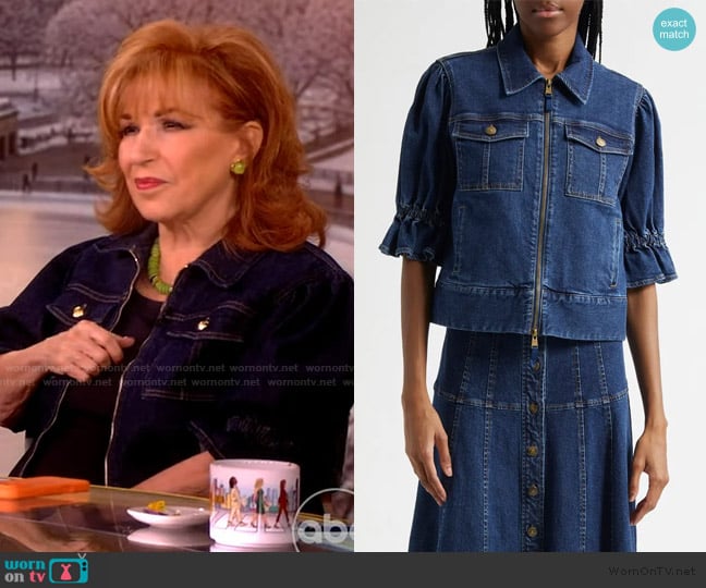 Cinq a Sept Holly Denim Jacket worn by Joy Behar on The View