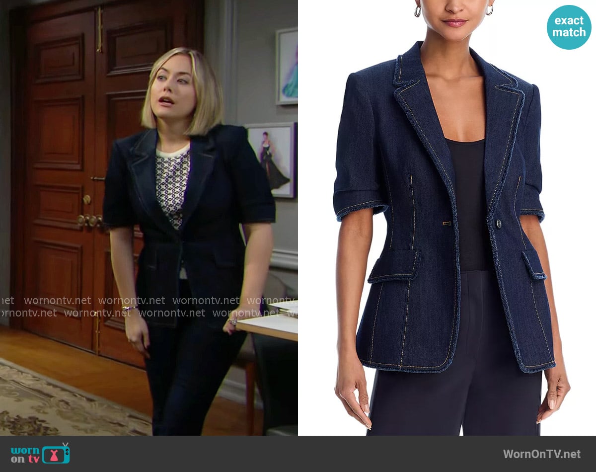 Hope’s denim short-sleeve jacket on The Bold and the Beautiful