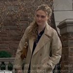 Claire’s navy topstitch detail polo dress on The Young and the Restless