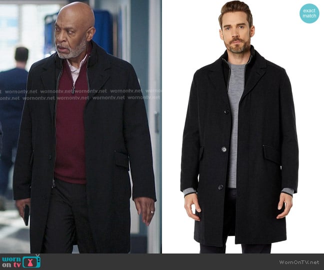 Cole Haan Classic Wool Long Twill Coat worn by Dr. Richard Webber (James Pickens Jr.) on Greys Anatomy