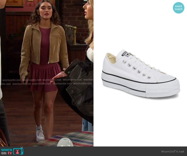 Ari’s white platform sneakers on Days of our Lives