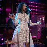 Corinne Bailey Rae’s white lace dress on The Kelly Clarkson Show