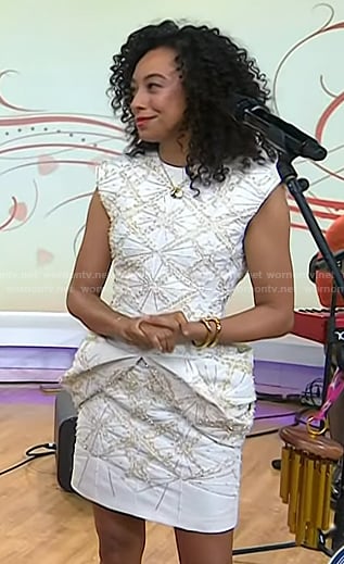 Corinne Bailey Rae’s white embroidered mini dress on Today