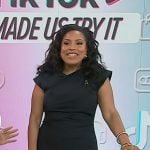 Sheinelle’s black gathered dress on Today