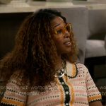 Courtney’s striped crochet shirt on The Neighborhood