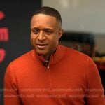 Craig’s orange quarter-zip sweater on Today