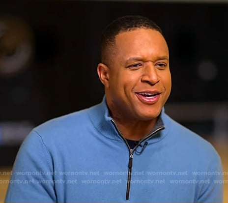 Craig's blue quarter-zip sweater on Today